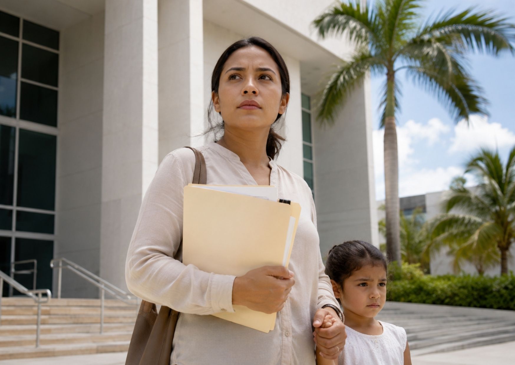 Exterior simbólico de juzgados familiares en Cancún, relacionado con una denuncia por presuntas irregularidades en un proceso de pensión alimenticia.