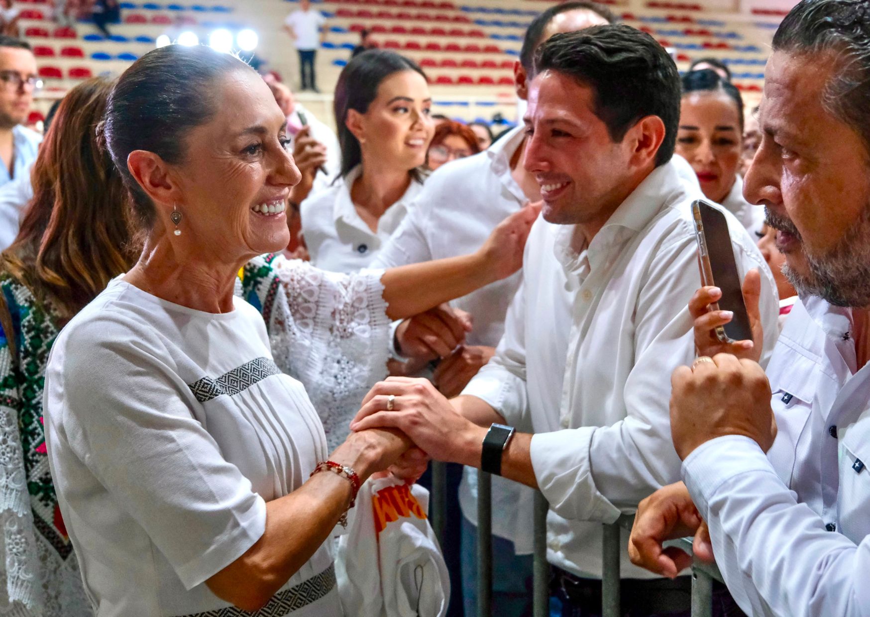 Renán Sánchez acompañó la gira presidencial en Quintana Roo.