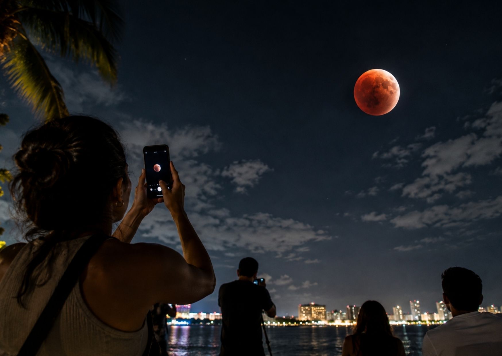 El eclipse alcanzará su punto máximo a las 23:12 horas en Cancún.