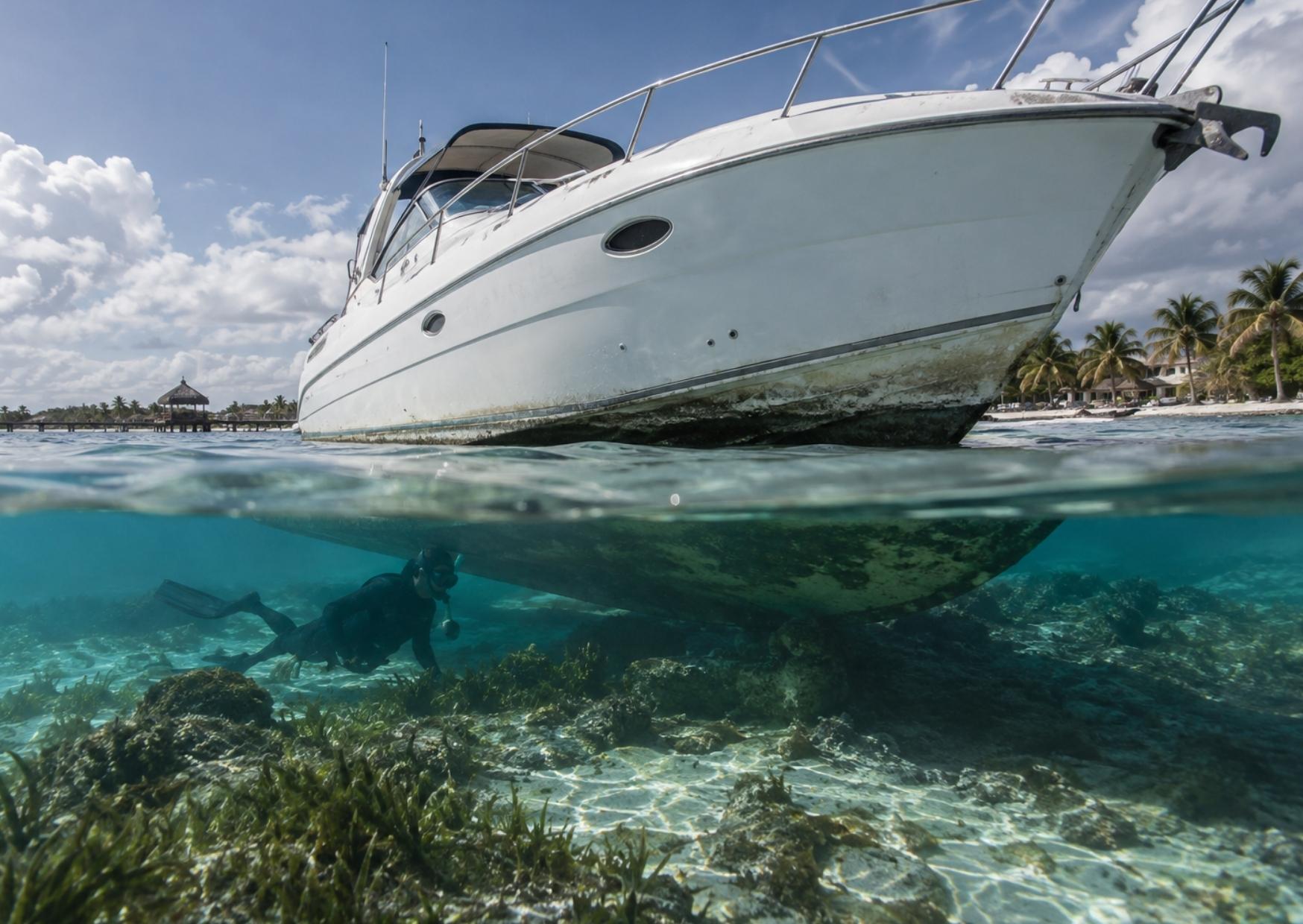 Proyecto AAK Mahahual inspeccionó el fondo donde permanece el Isla Caribe III.