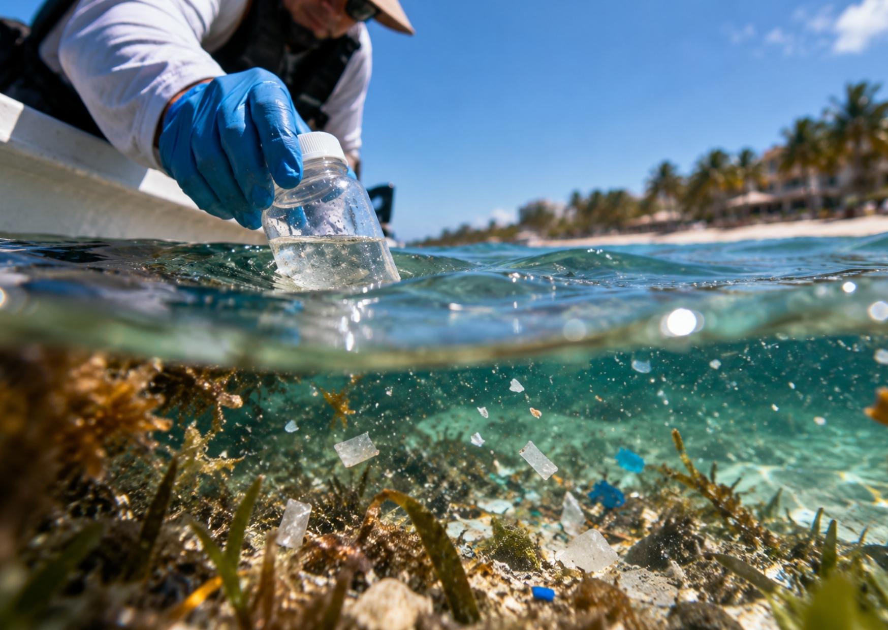 Centinelas del Agua monitorea microplásticos y compuestos químicos en distintos cuerpos de agua de Quintana Roo.