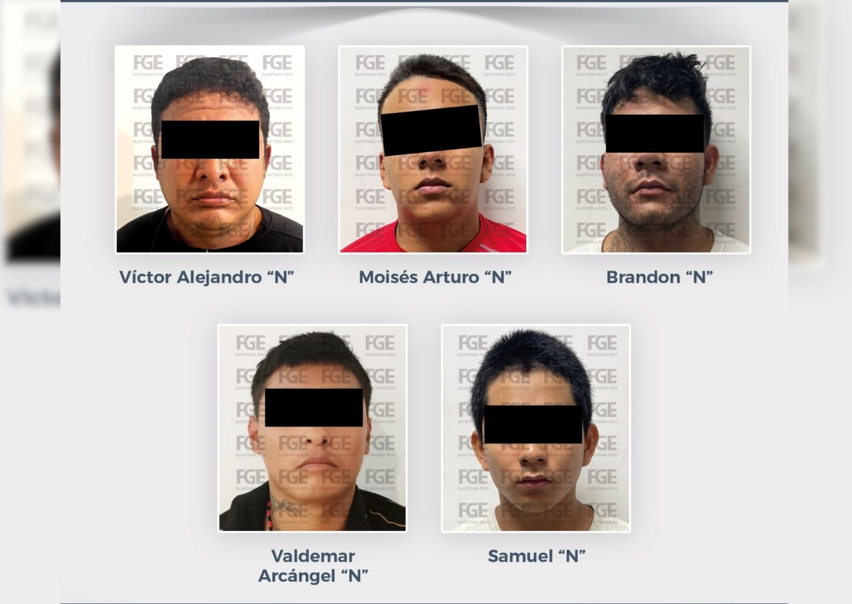 Samuel “N” fue detenido junto con otros cuatro hombres sobre el bulevar Luis Donaldo Colosio.