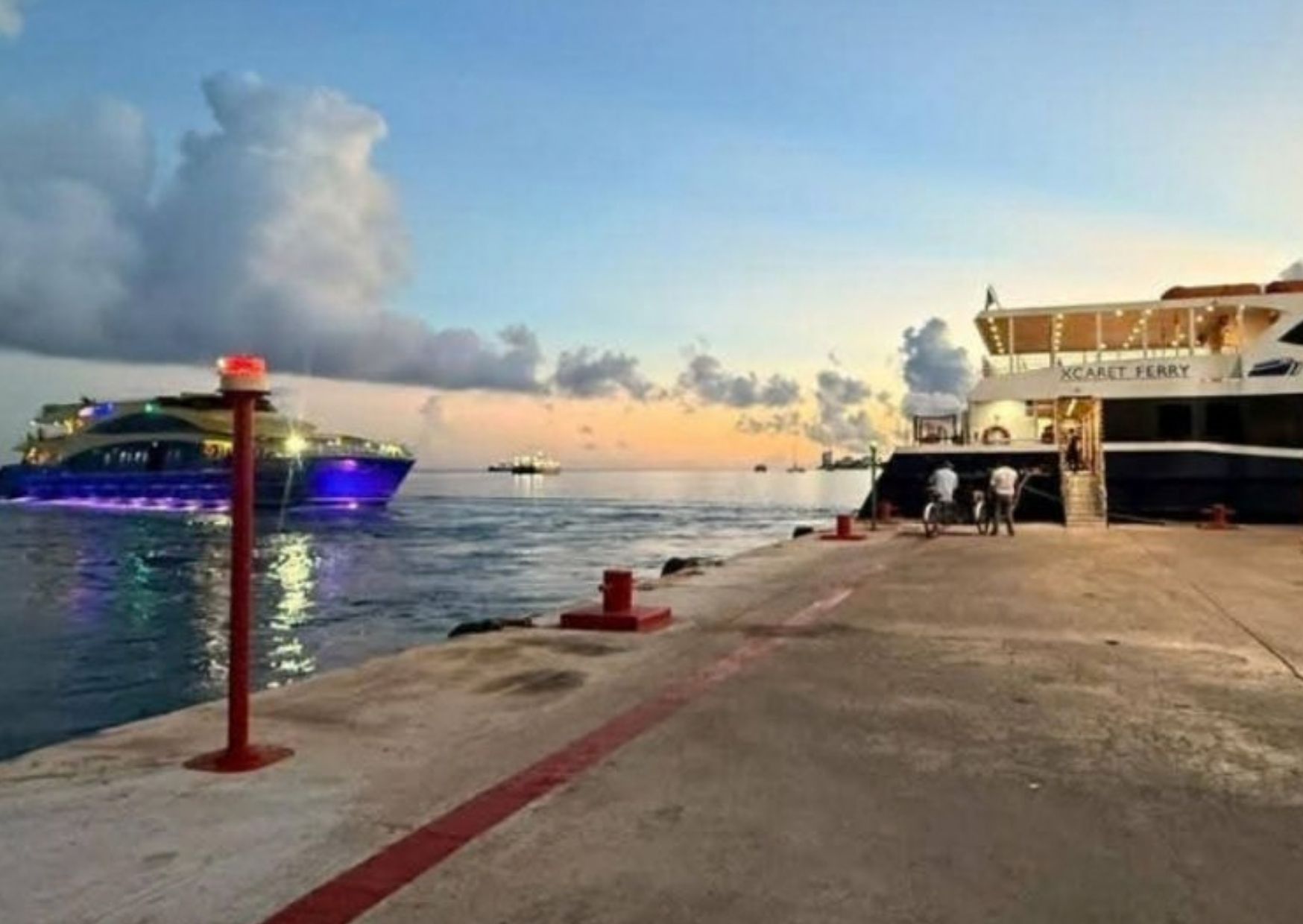 El Ultramar 1 impactó al Xelha durante una maniobra de salida en Cozumel.