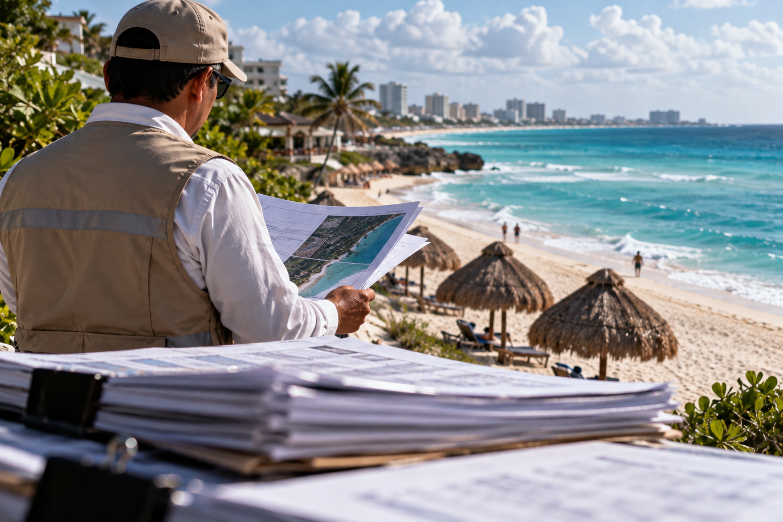 Mapa de Quintana Roo con municipios costeros afectados por cambios en las tarifas ZOFEMAT para 2027.