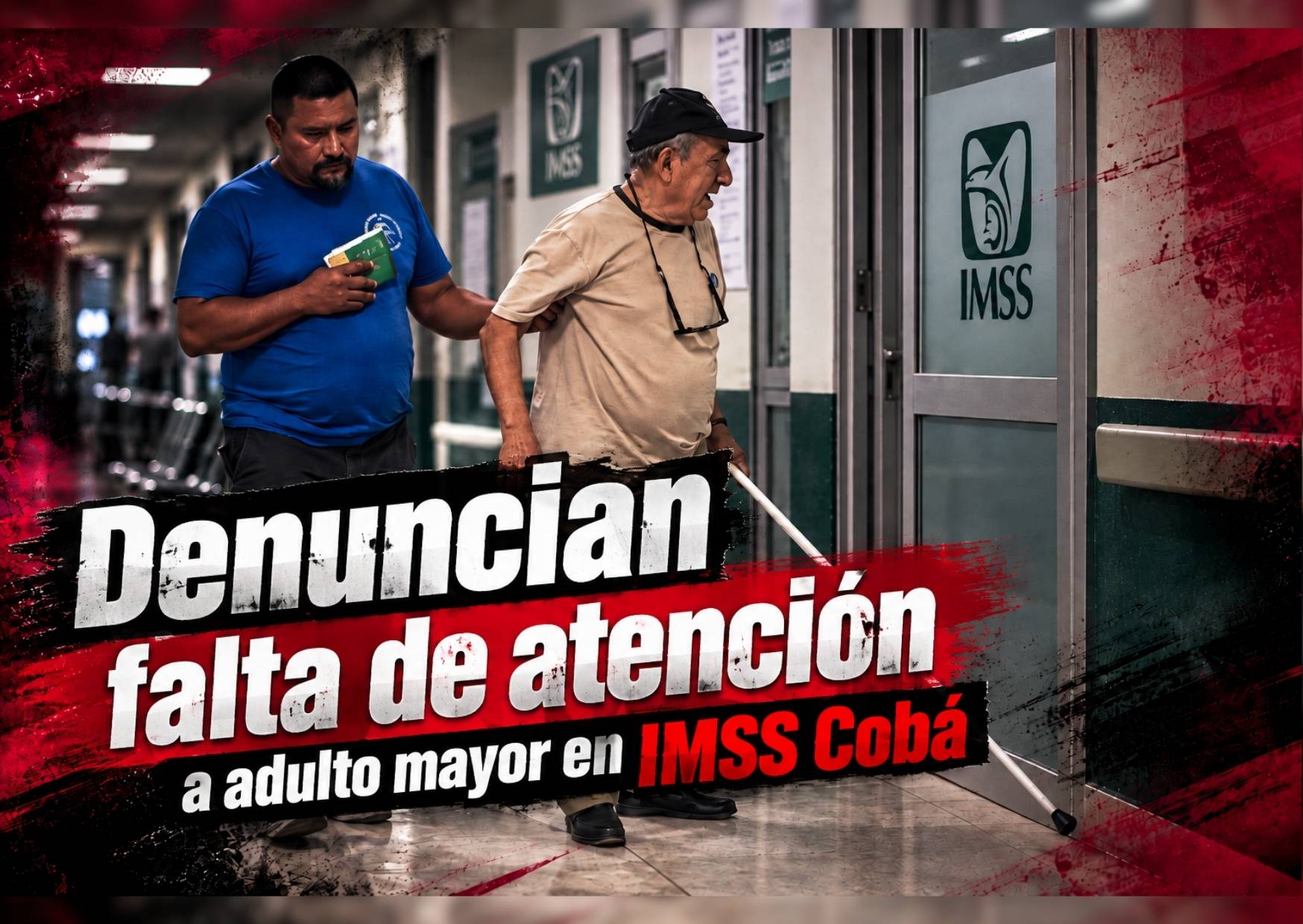 Adulto mayor sin atención en urgencias: denuncian al IMSS Cobá de Cancún