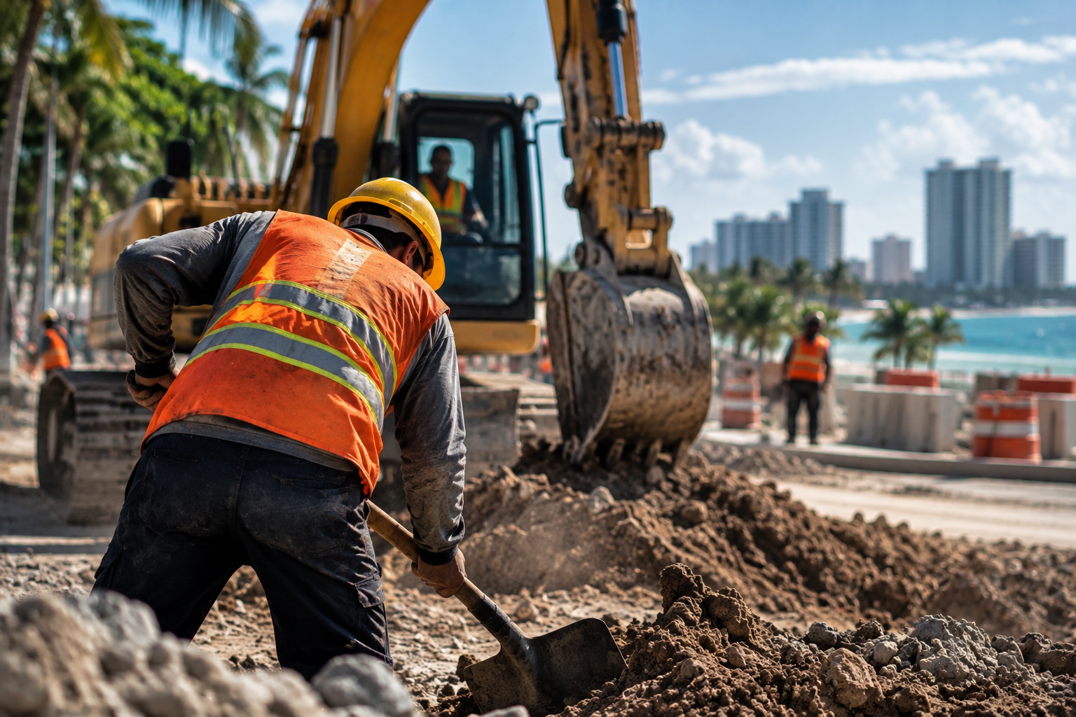 Obra pública estatal en ejecución en Quintana Roo.